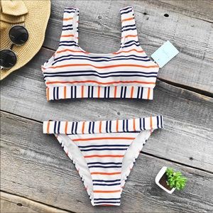 Cupshe A Ray of Light Striped Bikini
